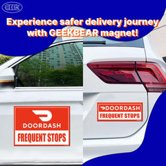 GEEKBEAR Doordash car magnet compact 8.7 by 3.5 inches enhances signal on tight spots.