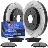 Geekstop 345mm rear rotor for Silverado improves braking performance.