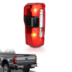 Gefitway rear taillight assembly for Ford F-250/F-350 left driver side improves visibility.