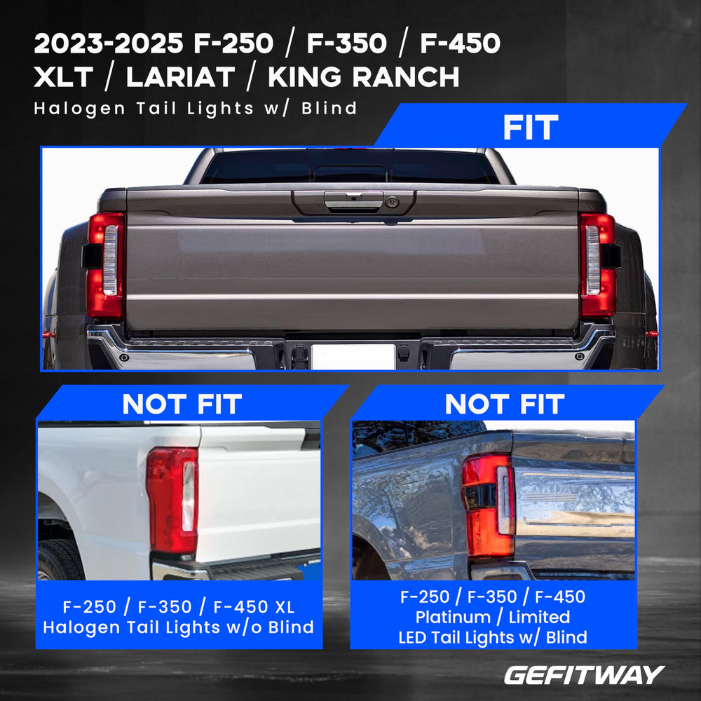Gefitway tail light ABS plastic construction withstands harsh weather.