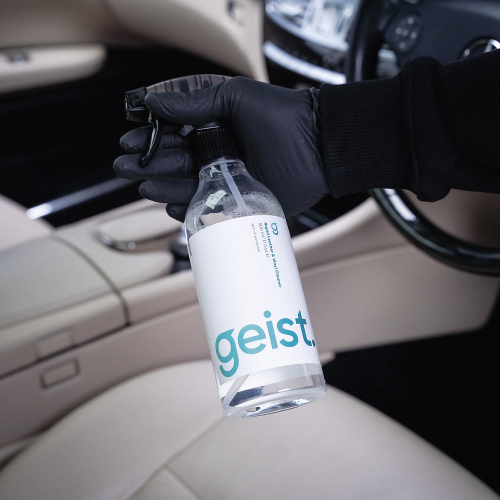 Geist Rapid Leather Cleaner vinyl cleaning is safe on vinyl finishes and lifts soil.