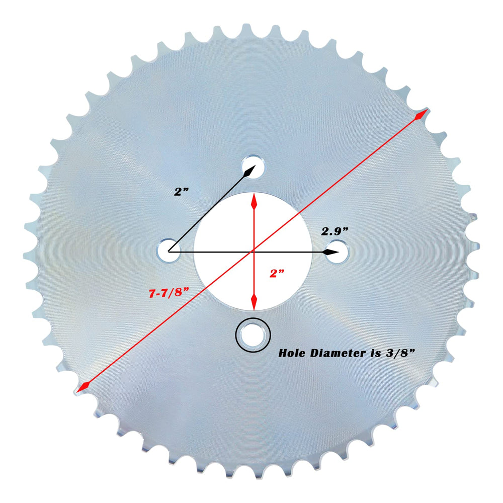 Gekufa 2-inch bore detail designed for solid axles on go-karts and ATVs