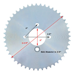 Gekufa 2-inch bore detail designed for solid axles on go-karts and ATVs
