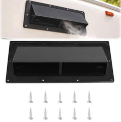 Gekufa RV exhaust vent cover on motorhome illustrates rugged outdoor use.