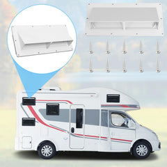 Gekufa white exhaust vent cover outdoors, designed to endure harsh conditions.