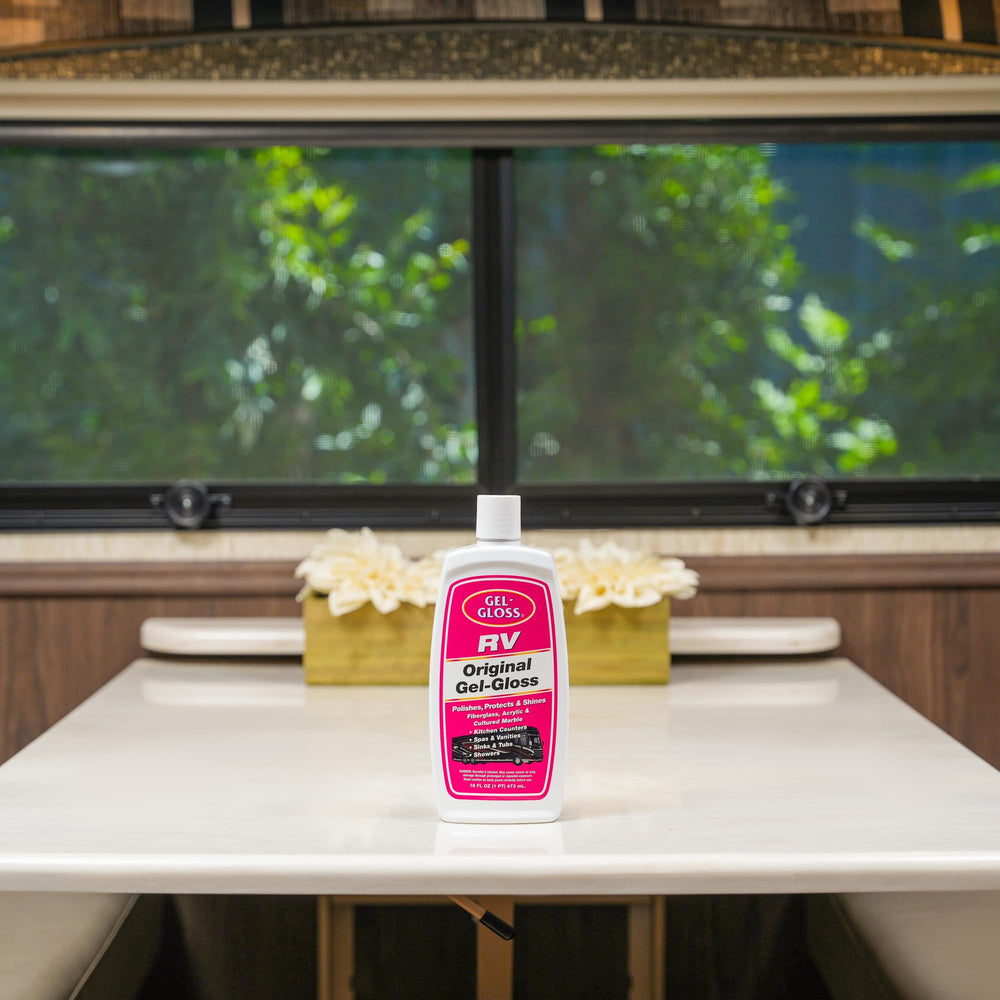 Gel-Gloss RV Polish on fiberglass exterior for renewed shine
