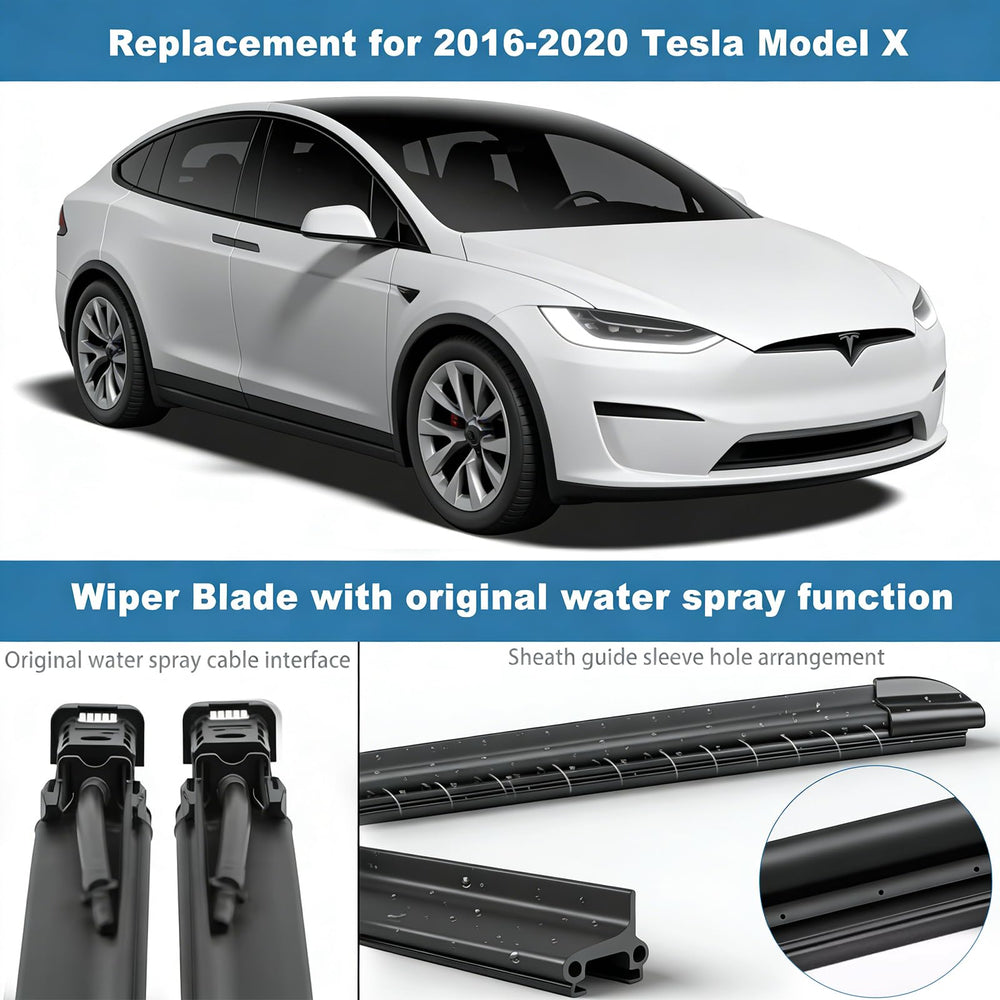 GelaiDi wiper with integrated spray for Model X front windshield during rain