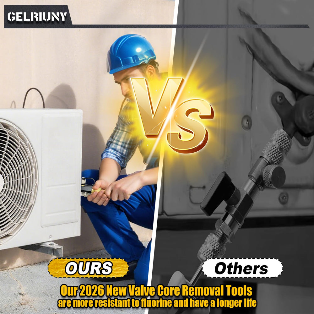 GELRIUNY adjustable stem tip fits multiple valve cores securely.
