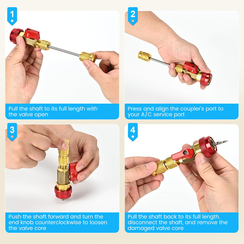 GELRIUNY brass valve core remover for durable sealing performance