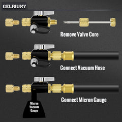 GELRIUNY double O-ring seal ensures leak-tight vacuum testing.