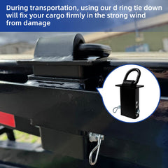 Gemigard D-ring tie-downs with fixed pins for secure installation.