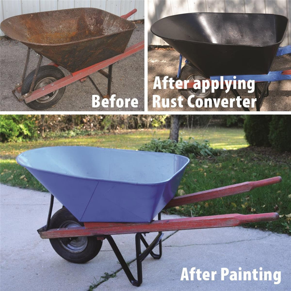 Gempler's Rust Converter after treatment shows a stabilized surface ready for painting.