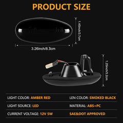 Gempro 4-pack rear wheel marker lights provide complete coverage.