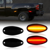 Gempro LED dually fender marker lights with smoked lens for improved rear visibility.