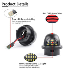 Gempro license plate light with plug-and-play connection demonstrates simple DIY installation.
