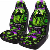 GENANY Nightmare Movie Seat Cover front view showing breathable fabric for comfort
