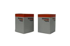 Generac oil filter model compatibility graphic showing fit for 8-20 kW
