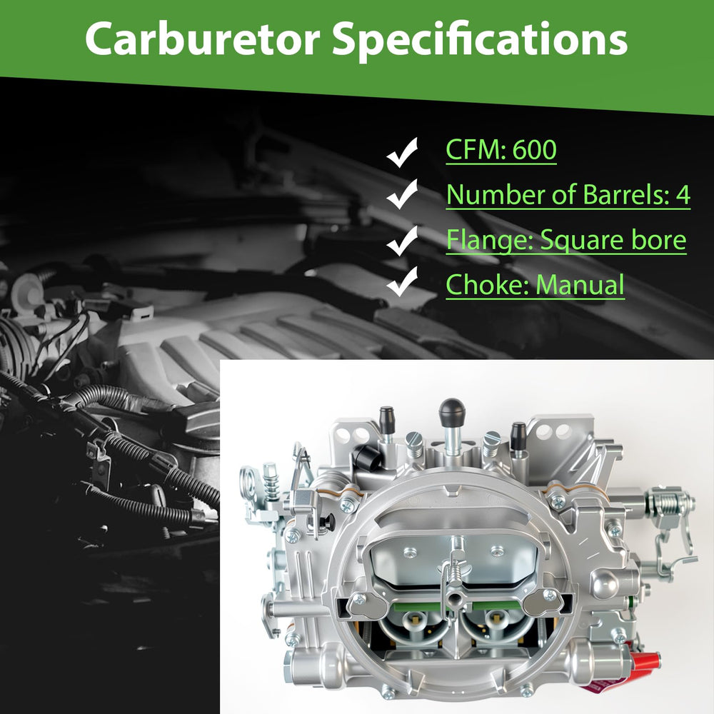 Top view of Generic 1405 carburetor showing square bore design for performance.