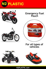 Generic 2 Gallon Gas Pouch fits car glove boxes for quick access.