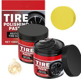 Generic 2PC tire polishing paste with sponge for quick shine on all tires.
