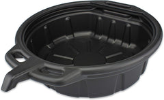Generic 4.5 gallon oil drain pan with low profile pour spout for clean oil changes