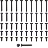 Generic 50-piece #8 Phillips screws in black finish for interior trim applications.