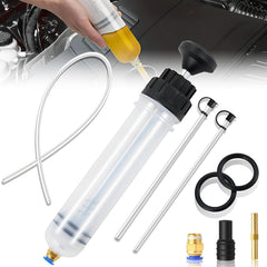 Generic 500cc fluid extractor kit contents ready for oil changes