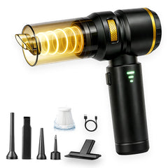 Generic 5-in-1 cordless car vacuum front view for easy car cleaning