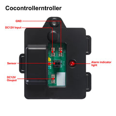 Generic 637360 temperature display highlights real-time fridge monitoring.