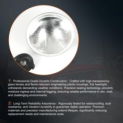 Generic 7-inch LED glass headlight installation plug-and-play promotes quick upgrades.