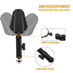 Generic Adventure Mirror aluminum construction for strength and vibration dampening on rugged terrain.