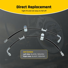 Generic oil-resistant brake hose close-up highlights durable rubber and anti-aging performance