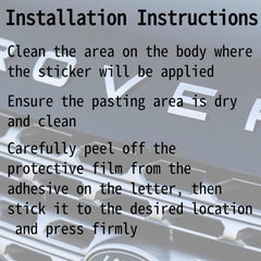 Generic car emblem close-up of glossy black finish and UV resistance