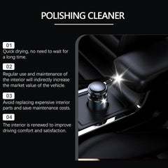 Fabric seats brightened by Generic Car Interior Cleaner Spray with no residue