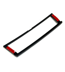 Generic lipped bezel helps retain items like sunglasses during everyday driving