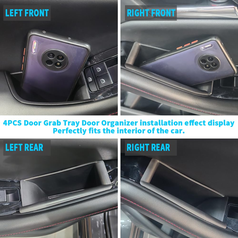 Generic Mazda 3 Axela door handle storage box rear-right view stable and tidy
