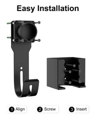 Generic EV charger box holder provides sturdy wall support for the charging unit.