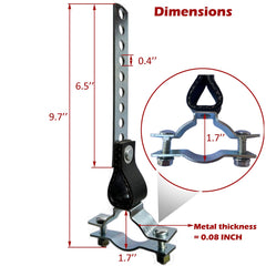 Generic exhaust hanger fits 1.25 to 1.75 inch pipes, versatile use
