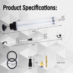 Generic fluid extractor compact storage with hoses and tubes
