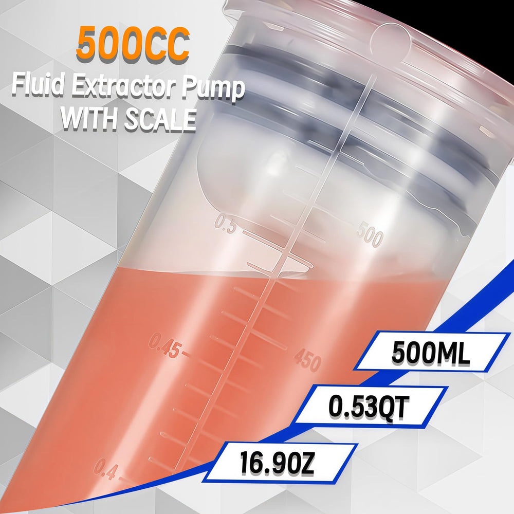 Generic fluid extractor durable clear measurement body for easy monitoring