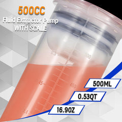 Generic fluid extractor durable clear measurement body for easy monitoring
