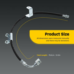 Generic front brake hose kit image demonstrates OE-like fit for Chevy, GMC, and Hummer models