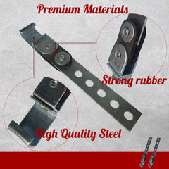 Generic heavy-duty exhaust hanger bolt-on view demonstrates secure chassis mounting.