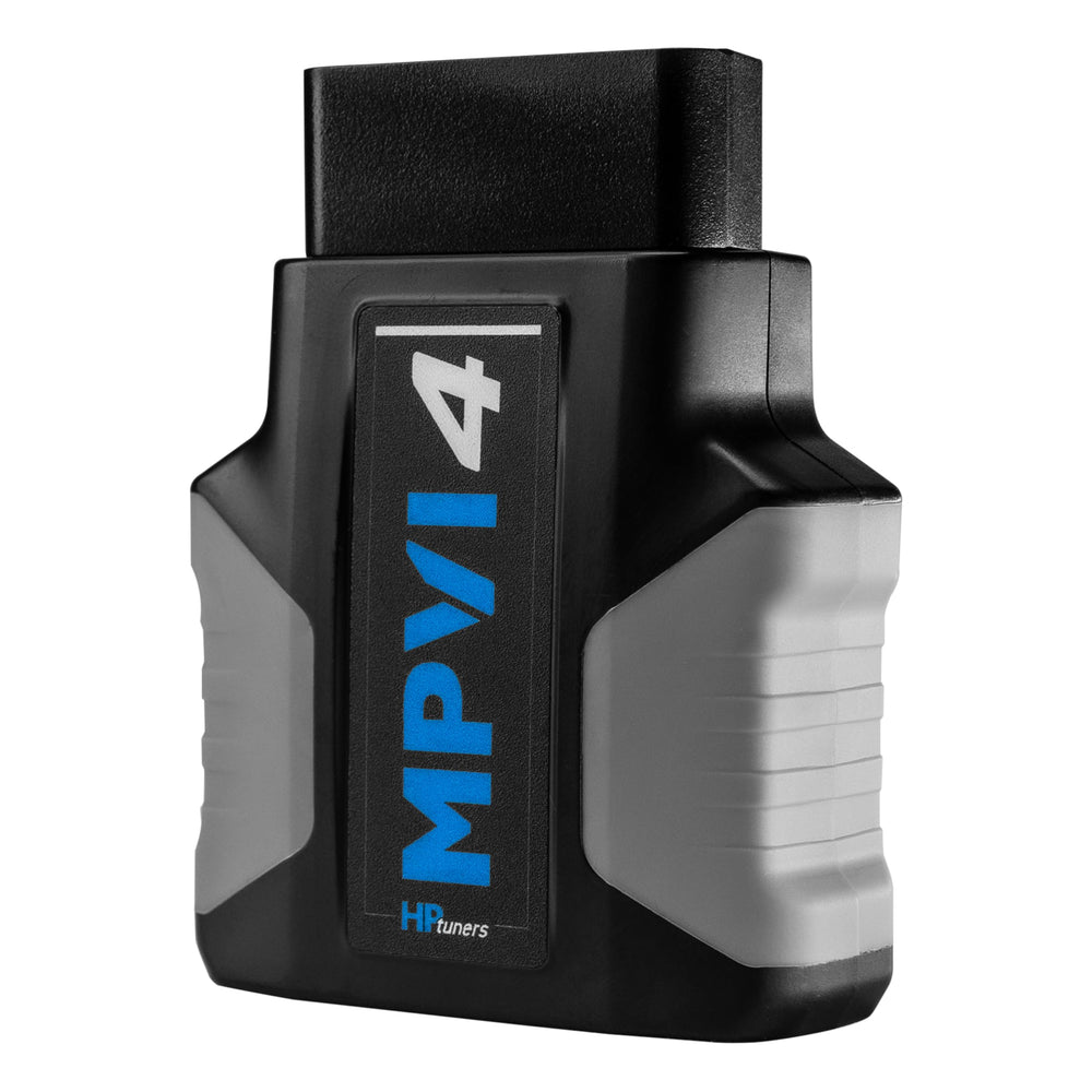 Generic HPT MPVI4 diagnostic tool front view with rugged OBDII fitment for garage use