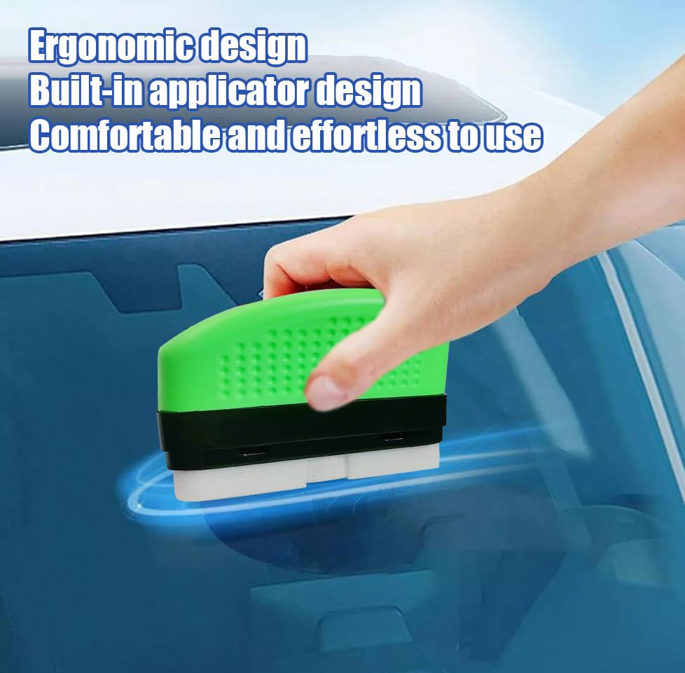 Generic glass coating provides water repellence to support rain driving.