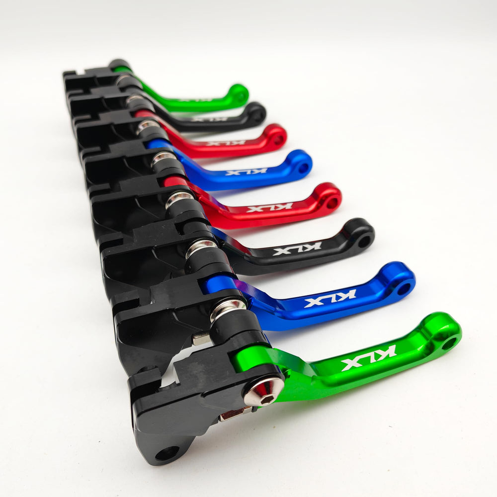 Generic KLX110 billet aluminum brake lever close-up showcases durability.