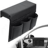 Generic leather window armrest bag on door sill adds extra storage for small items