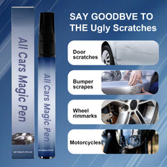 Generic Magic Car Scratch Removal Pen used on car paint surface for repair look.