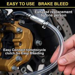 Generic metal clips secure the hose to the brake nipple reliably.