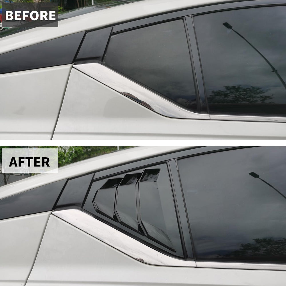 Generic Nissan Altima Teana sport-style triangular window louvers give bold rear profile.